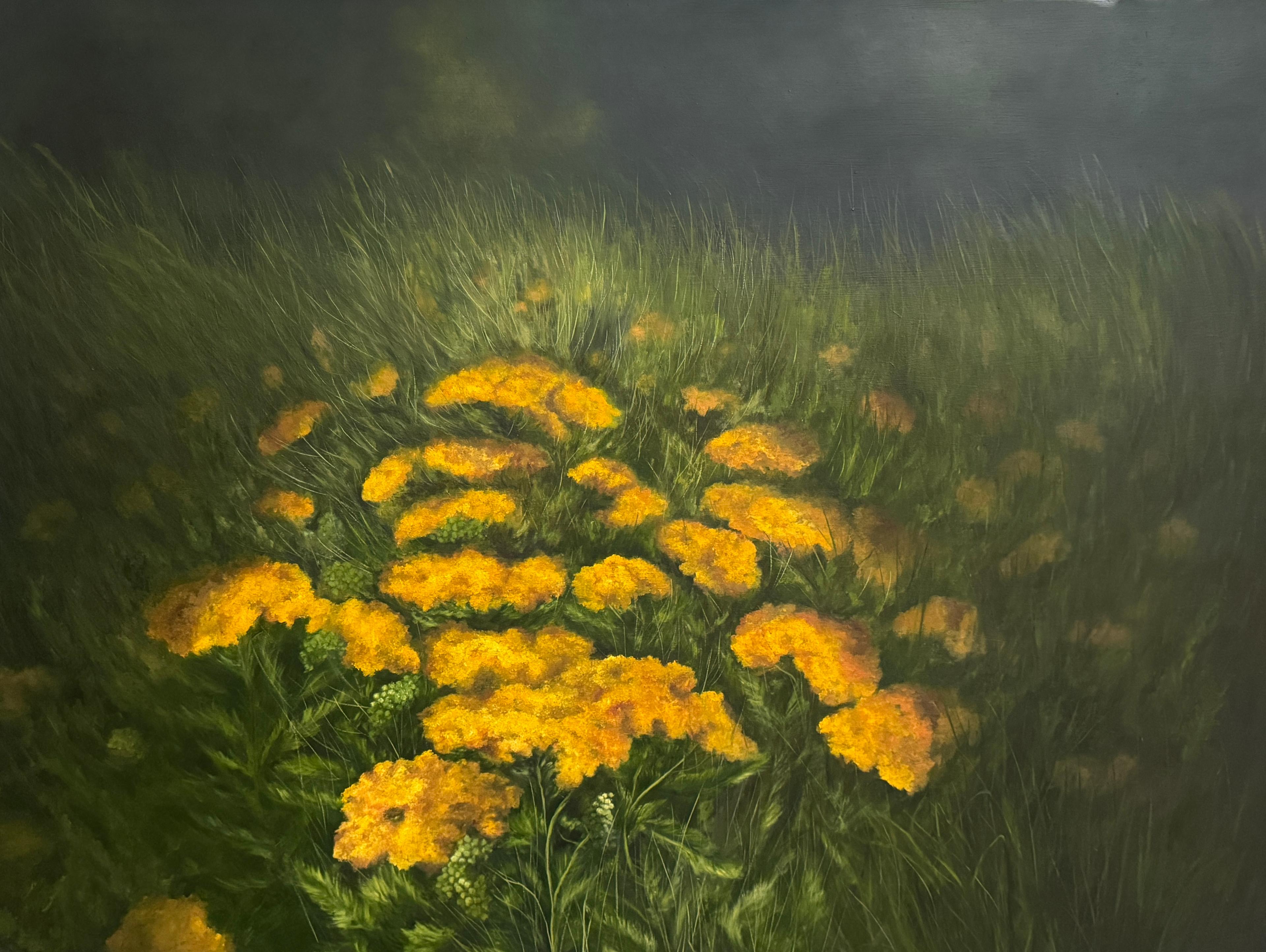 1 Sara Khaleghi Moghaddam Untitled From That Which Grows Series Oil on Canvas 90x120 Cm 2025 (1404)