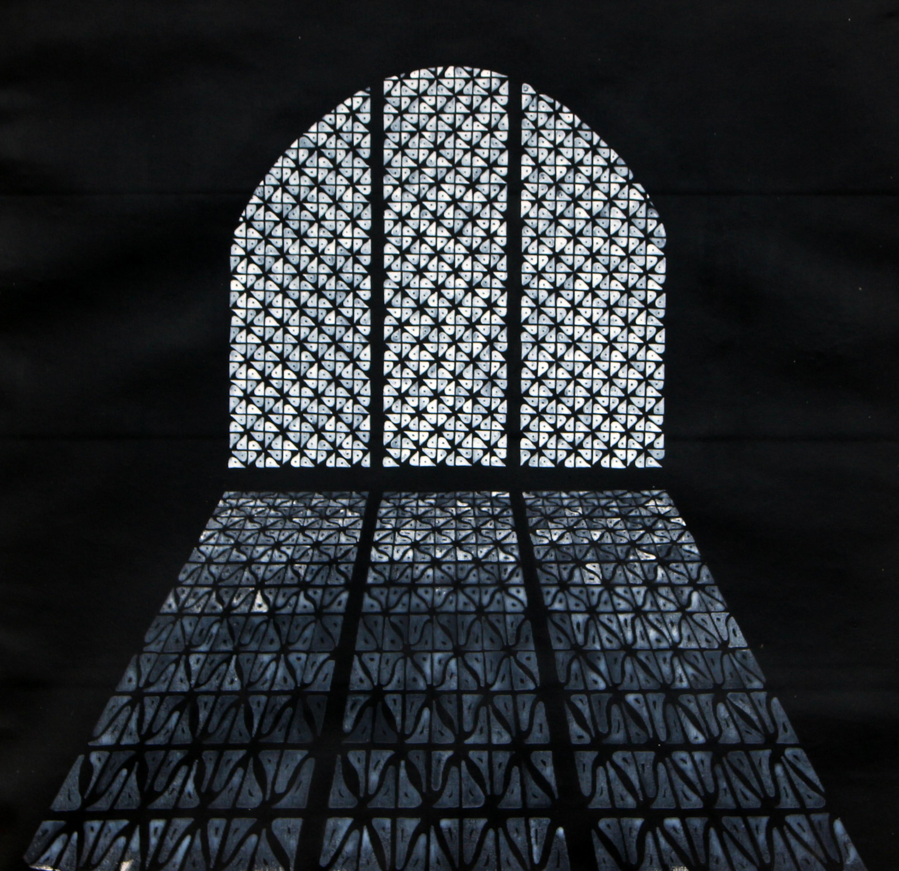 9  Somayeh Gholami  There Is a Sun at Your Doorstep, and if You Open the Door, It Will Shine Upon Your Conduct  Where Letters Become Dreams Series  Acrylic Ink on Canvas  70 X 70  2024(1403)