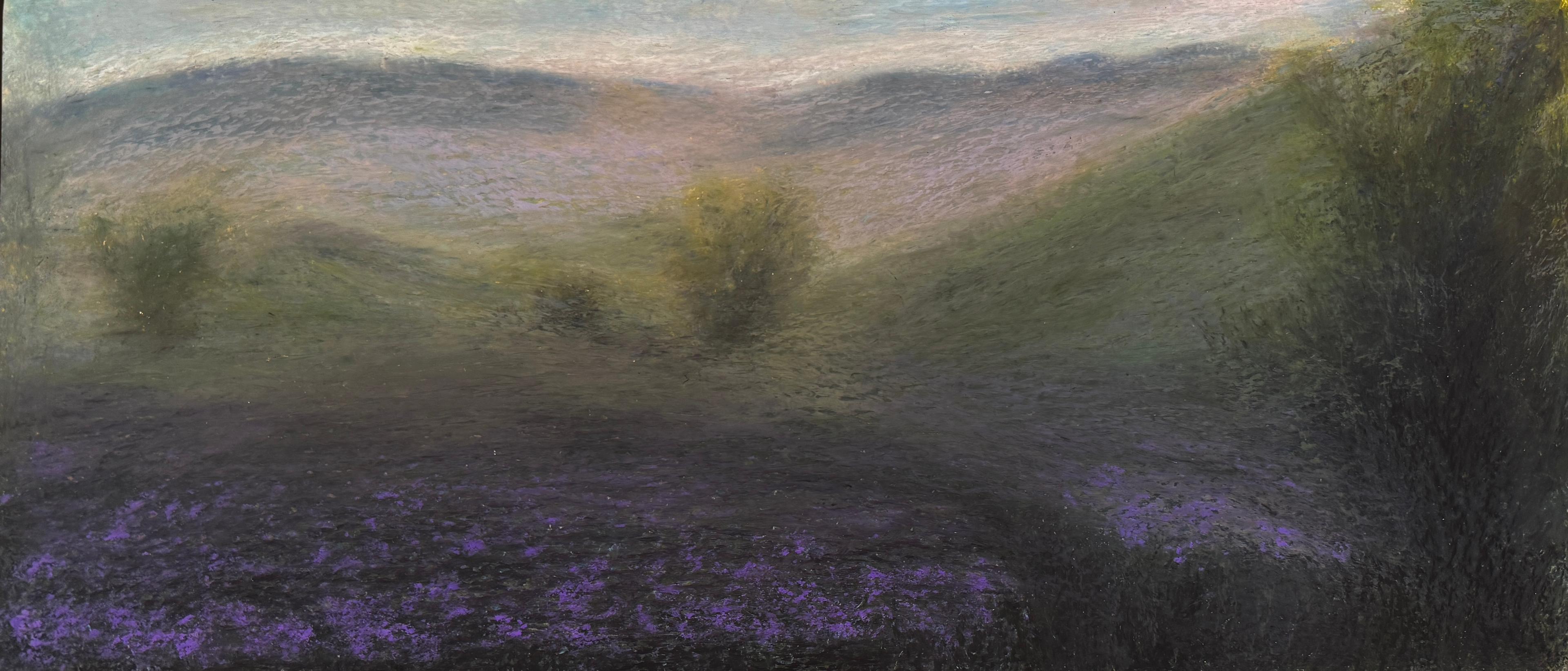 21 Sara Khaleghi Moghaddam  Untitled From That Which Grows Series Oil Pastel on Cardboard  30x70 Cm 42x82 Cm (with Frame) 2024 (1403)