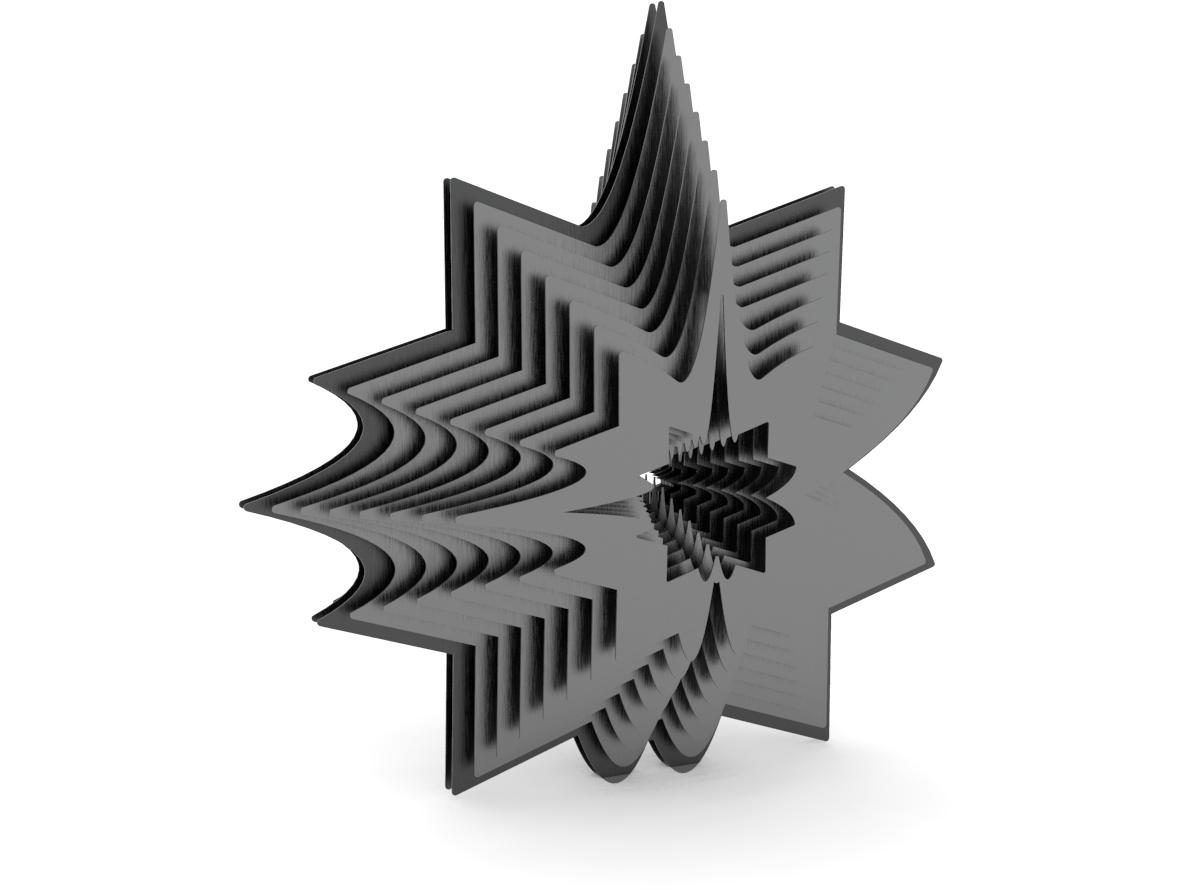 1 1 Amir Hossein Jabbari Untitled Resonance  Iron Ed. 1 of 3 33x32x12 Cm 2025(1404) on Stand