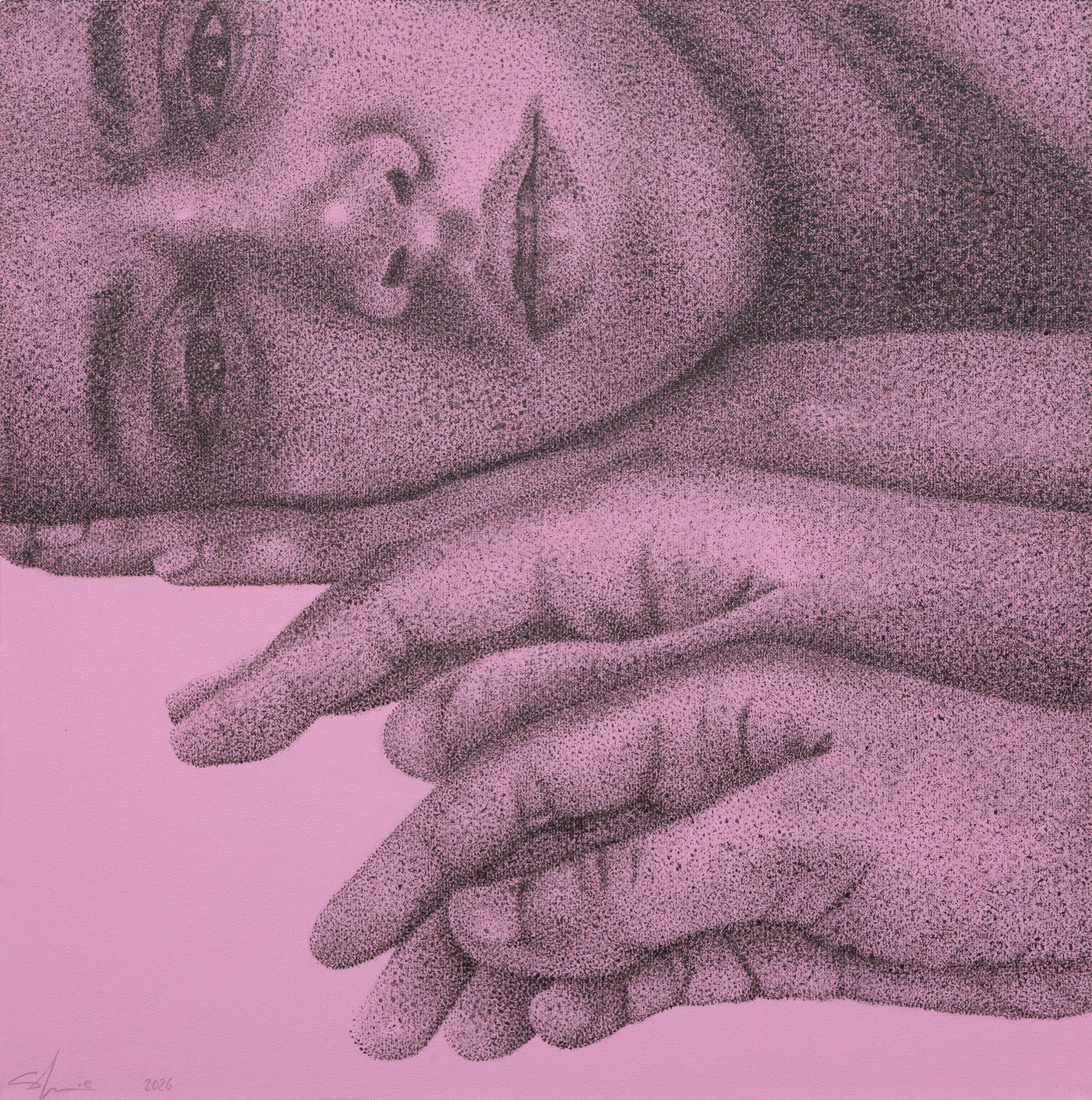 5 Shabnam Eltejaei Untitled the Human Condition Series Acrylic & Oil on Canvas  40x40 Cm 2026 (1405)