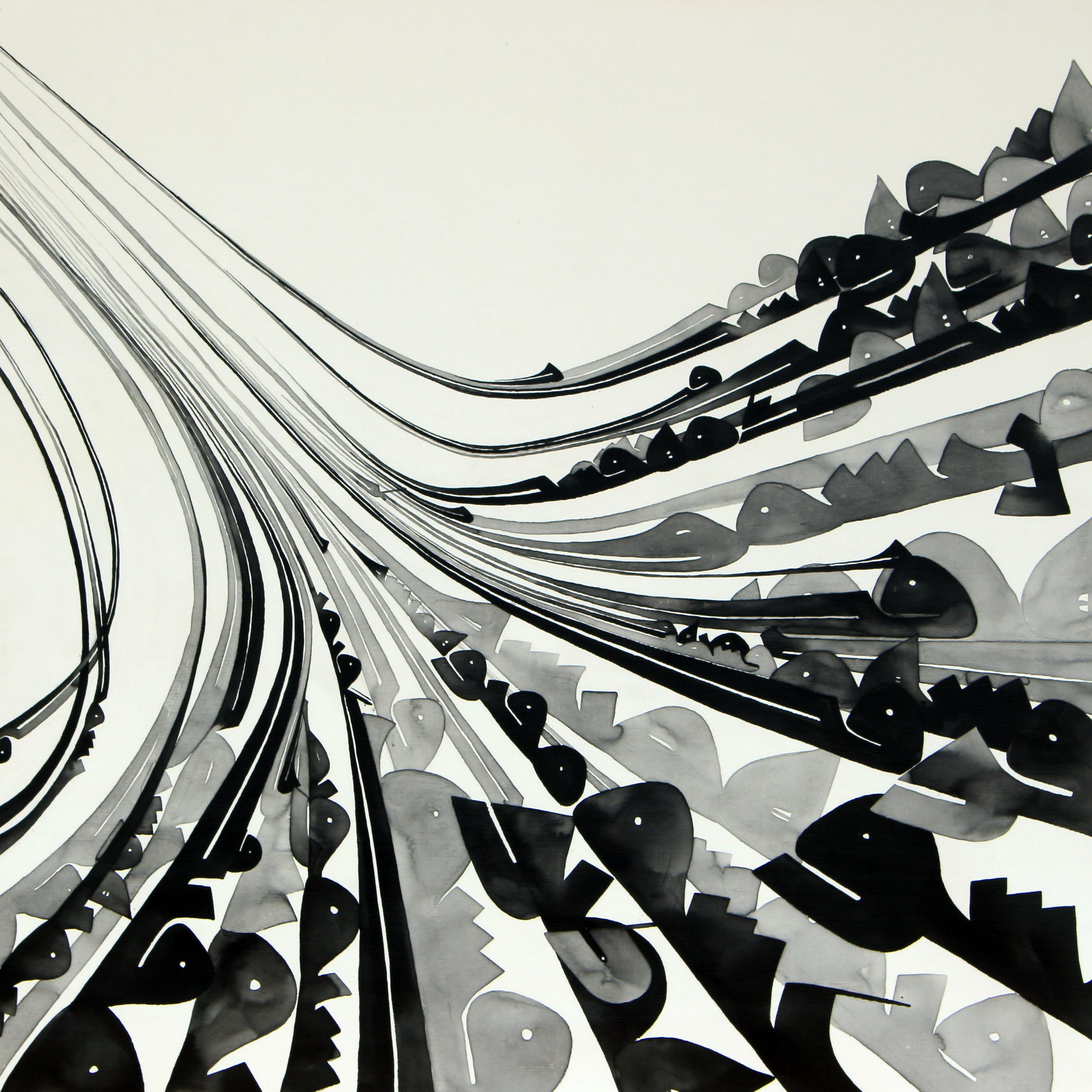 10  Somayeh Gholami  I Went to the Illumination Veranda of Knowledge  Where Letters Become Dreams Series  Acrylic Ink on Canvas  69.5 X 69.5  2025(1404)