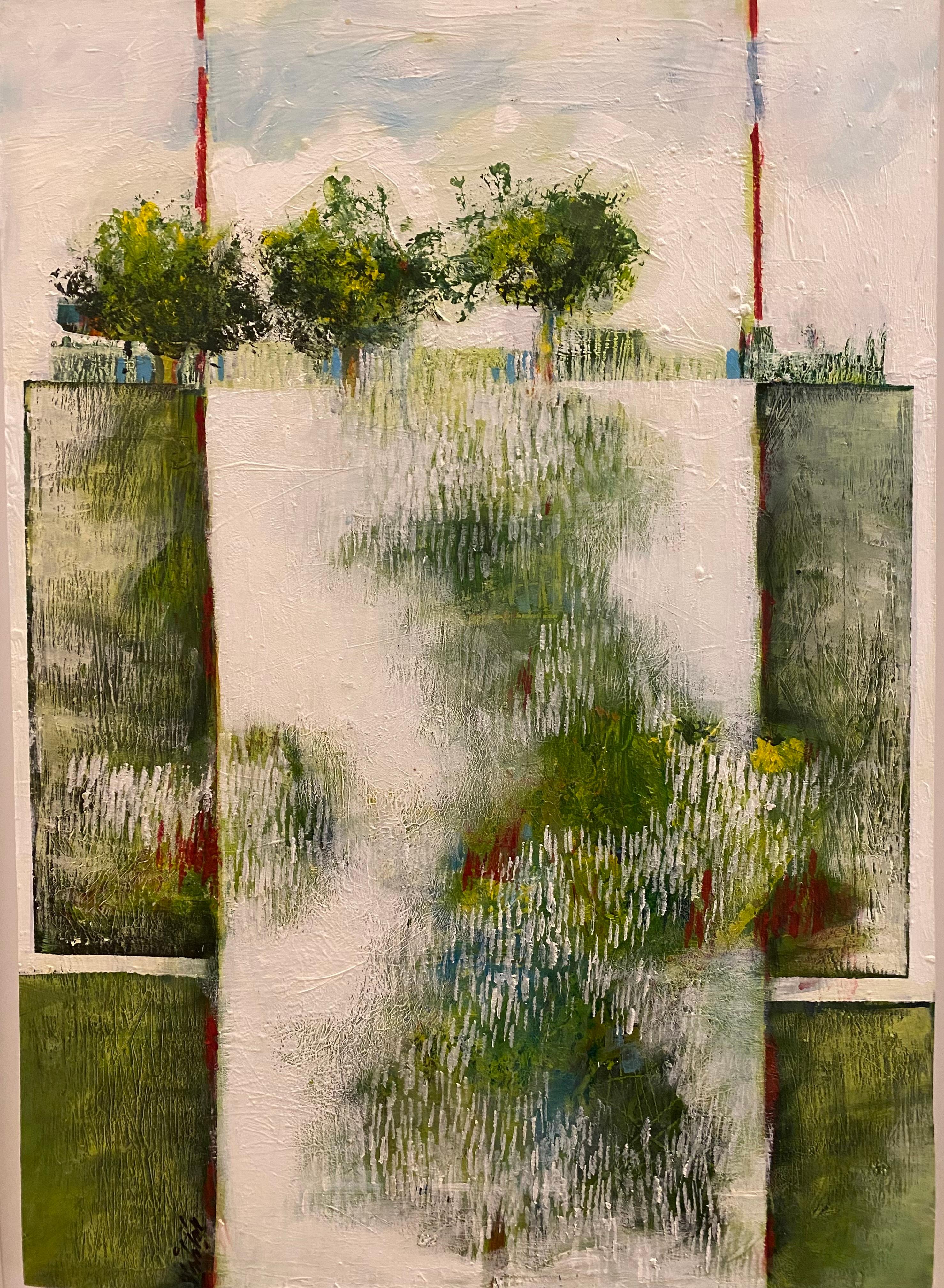 5 Rayka Milanian Untitled Again Acrylic on Cardboard 69x39 Cm 77x57 Cm (with Frame) 2024(1403)