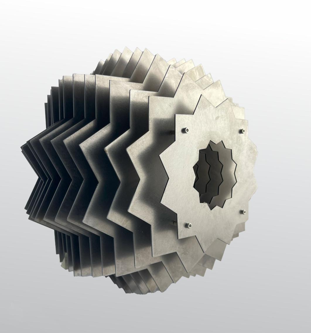 2 Amir Hossein Jabbari Untitled Resonance  Iron Ed. 1 of 3 40x40x40 Cm 2025(1404) on Stand