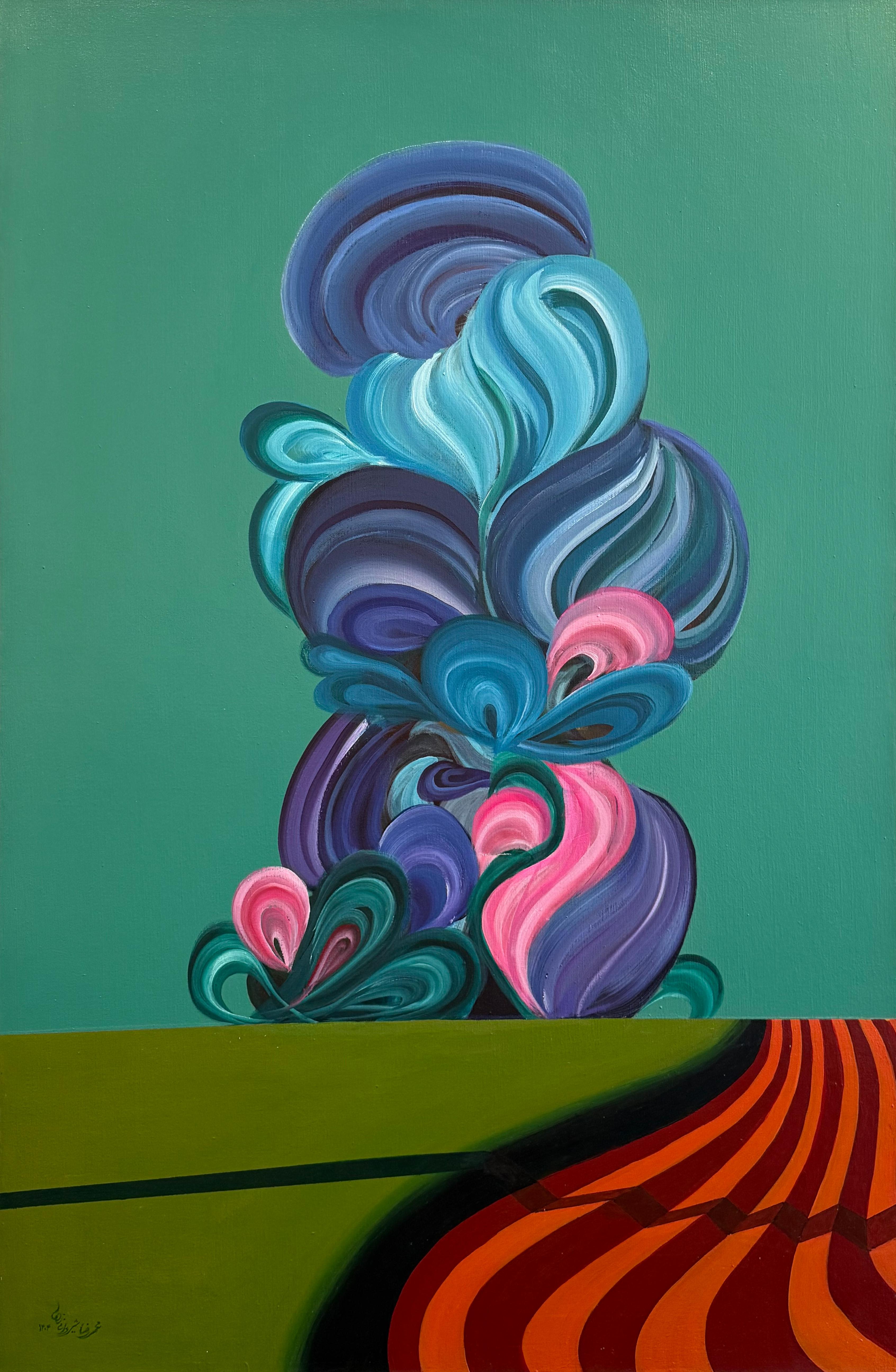 11 Mohammadreza Shirvanizadeh I Am the One Who Danced With the Good and Evil of This World the Geometry of Dance Series Acrylic on Canvas 103x76 Cm 2025(1404)