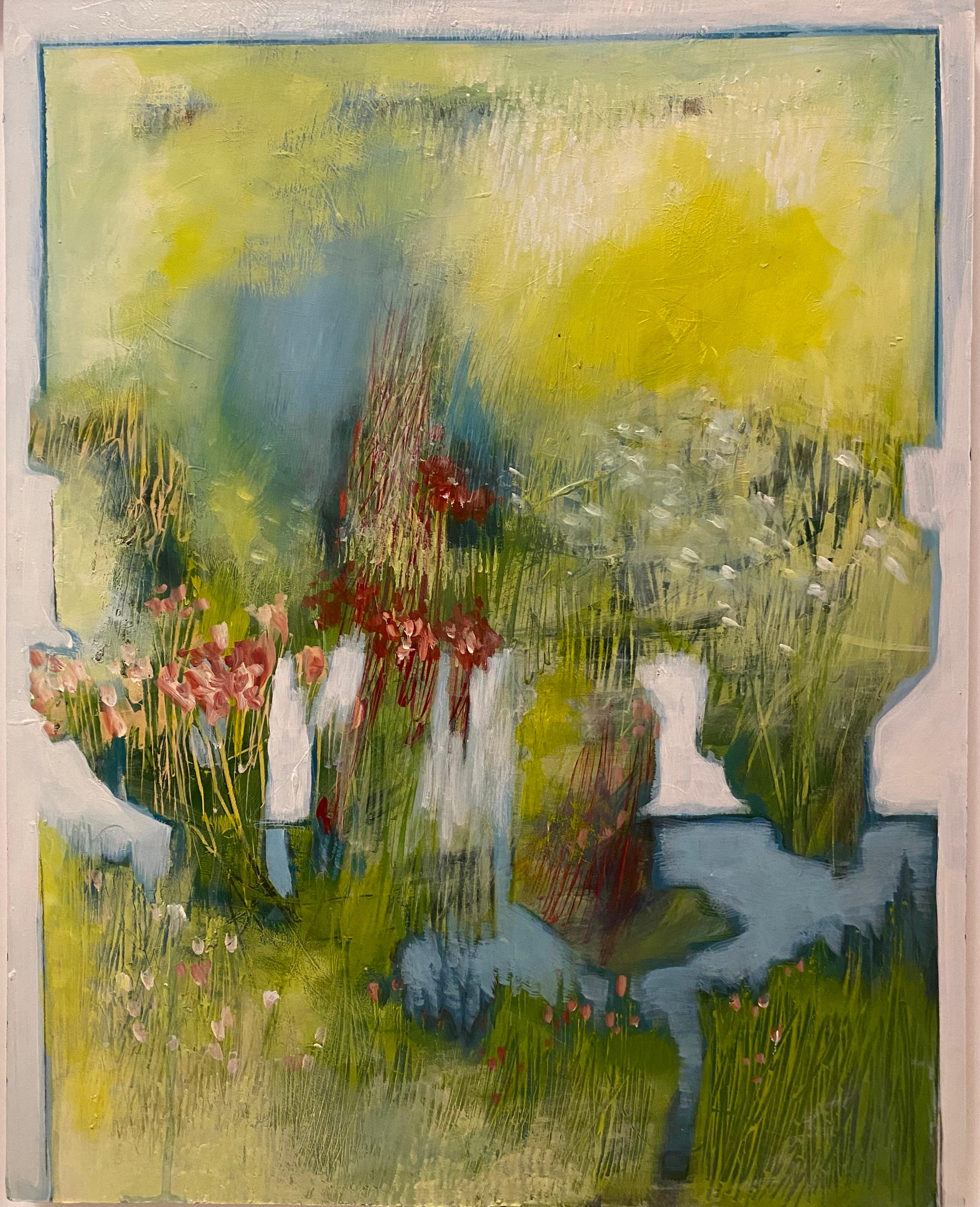 6 Rayka Milanian Untitled Again Acrylic on Cardboard 61x49 Cm 70x58 Cm (with Frame) 2024(1403)