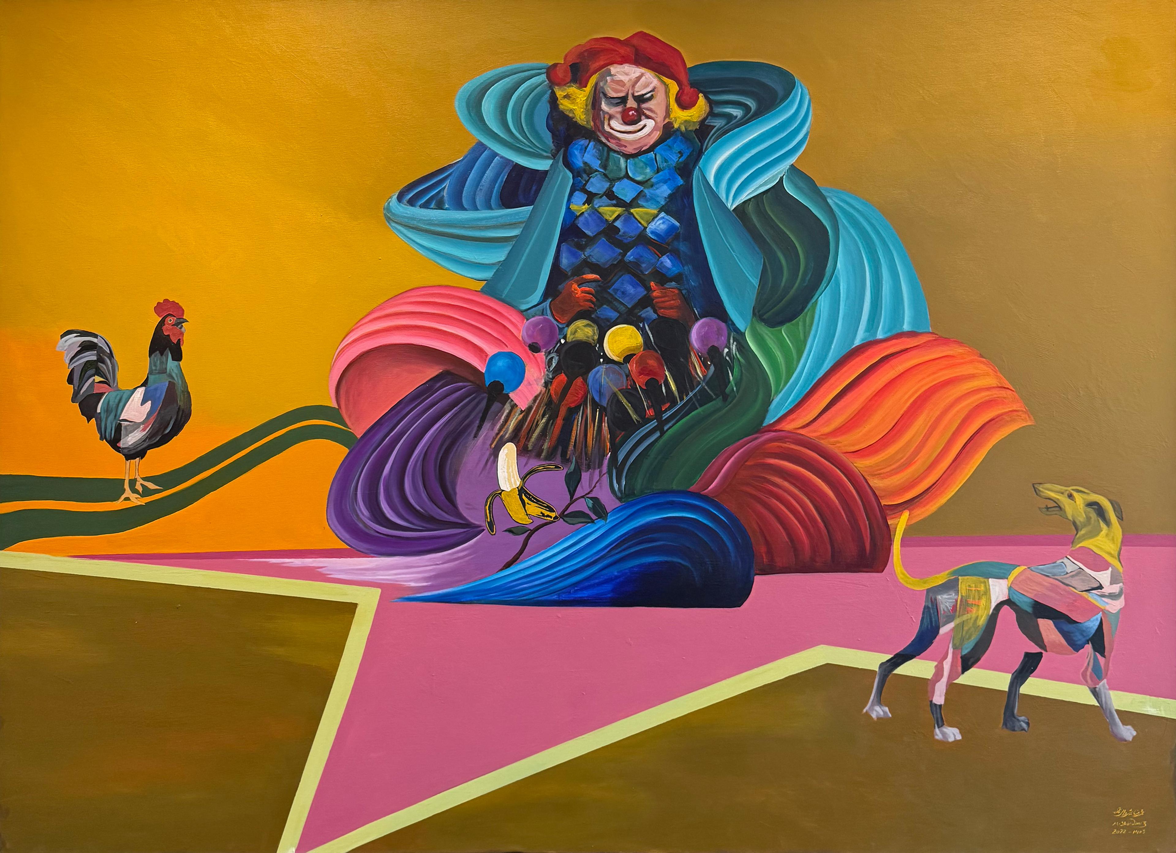 03 Mohammadreza Shirvanizadeh the Lovestruck Ones the Geometry of Dance Series Acrylic on Canvas 142x191 Cm 2022(1403)