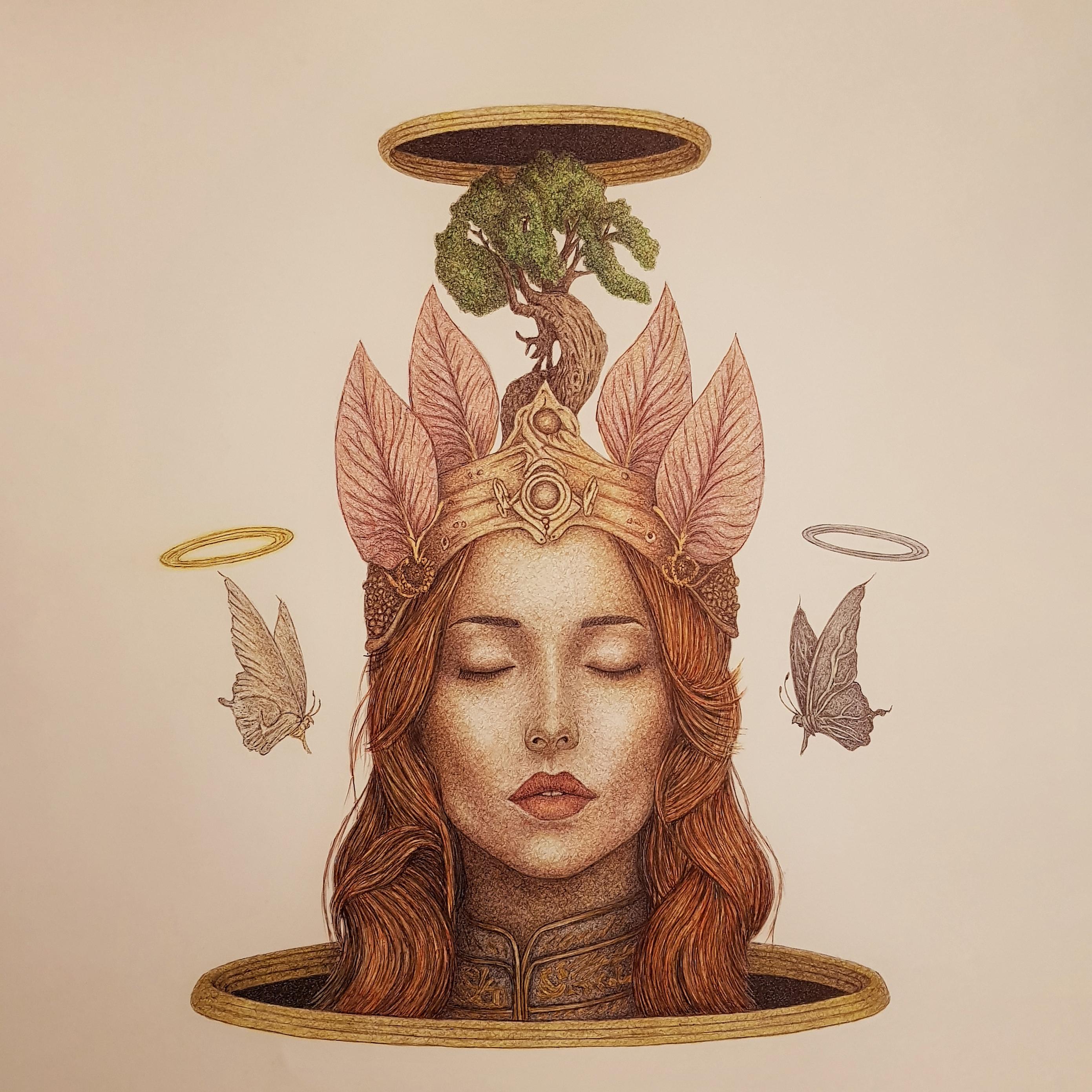 3 Alireza Chamak Untitled Ink of the Line Duet Pen on Cardboard 52x50 Cm 2025(1404)