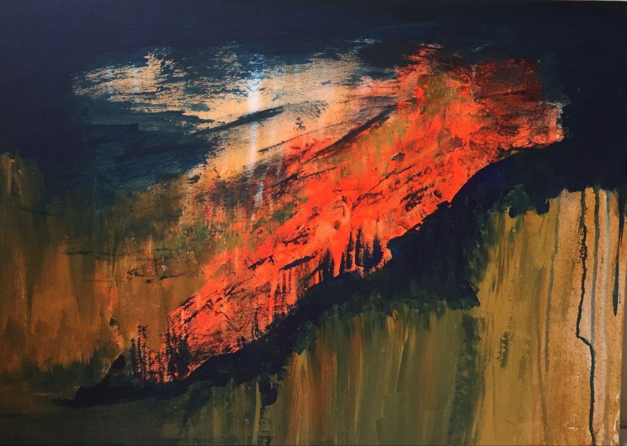 12 Sadaf Kobari Dream of Plain Acrylic on Canvas 50x70 Cm 2020(1399)