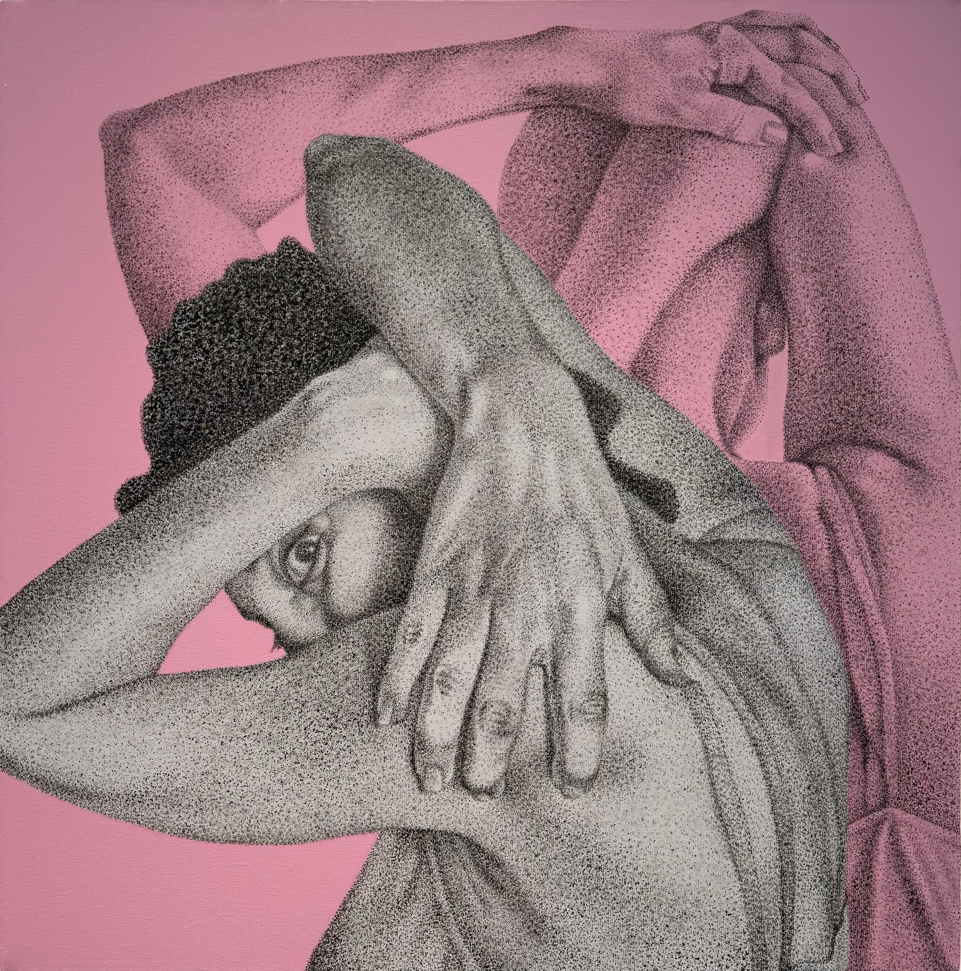 13 Shabnam Eltejaei Untitled the Human Condition Series Acrylic & Oil on Canvas 50x50 Cm 2026 (1405)