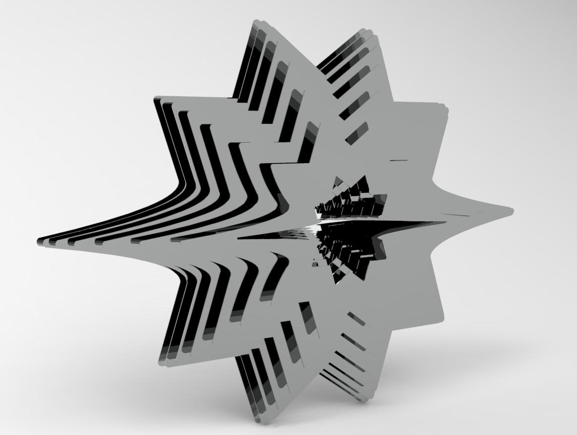 8 Amir Hossein Jabbari Untitled Resonance Mirror Steel  Ed. 1 of 3 28x38x7 Cm 2025(1404) on Wall