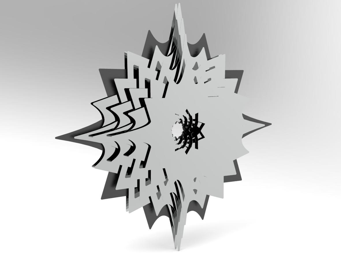 12 Amir Hossein Jabbari Untitled Resonance Mirror Steel Ed. 1 of 3 60x60x14 Cm 2025(1404) Hanging