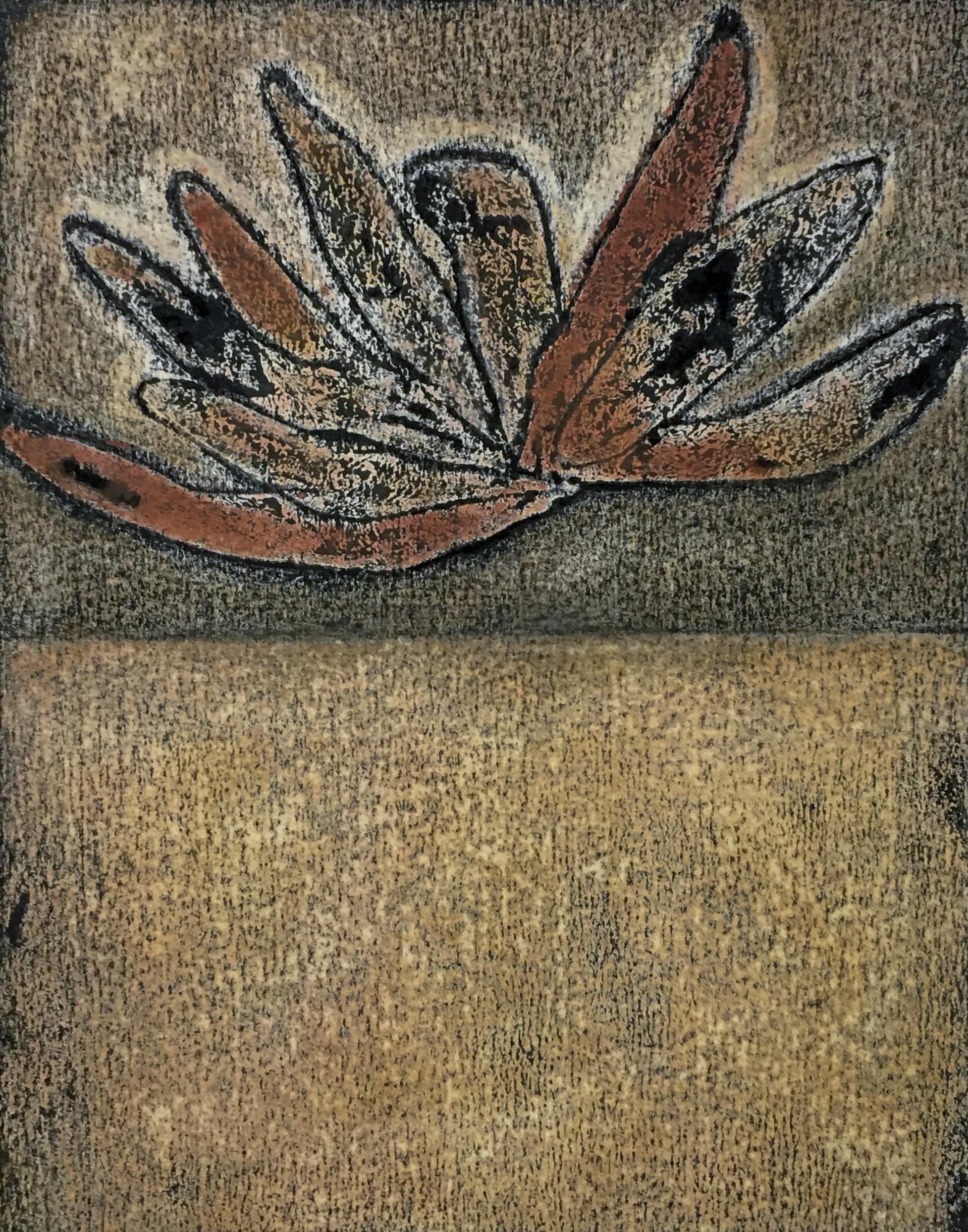 22  Sheyda Monajemi  Untitled Monotype on Canson 17.5×12.5 Cm 22.5×27.5 Cm With Frame 1404(2025)