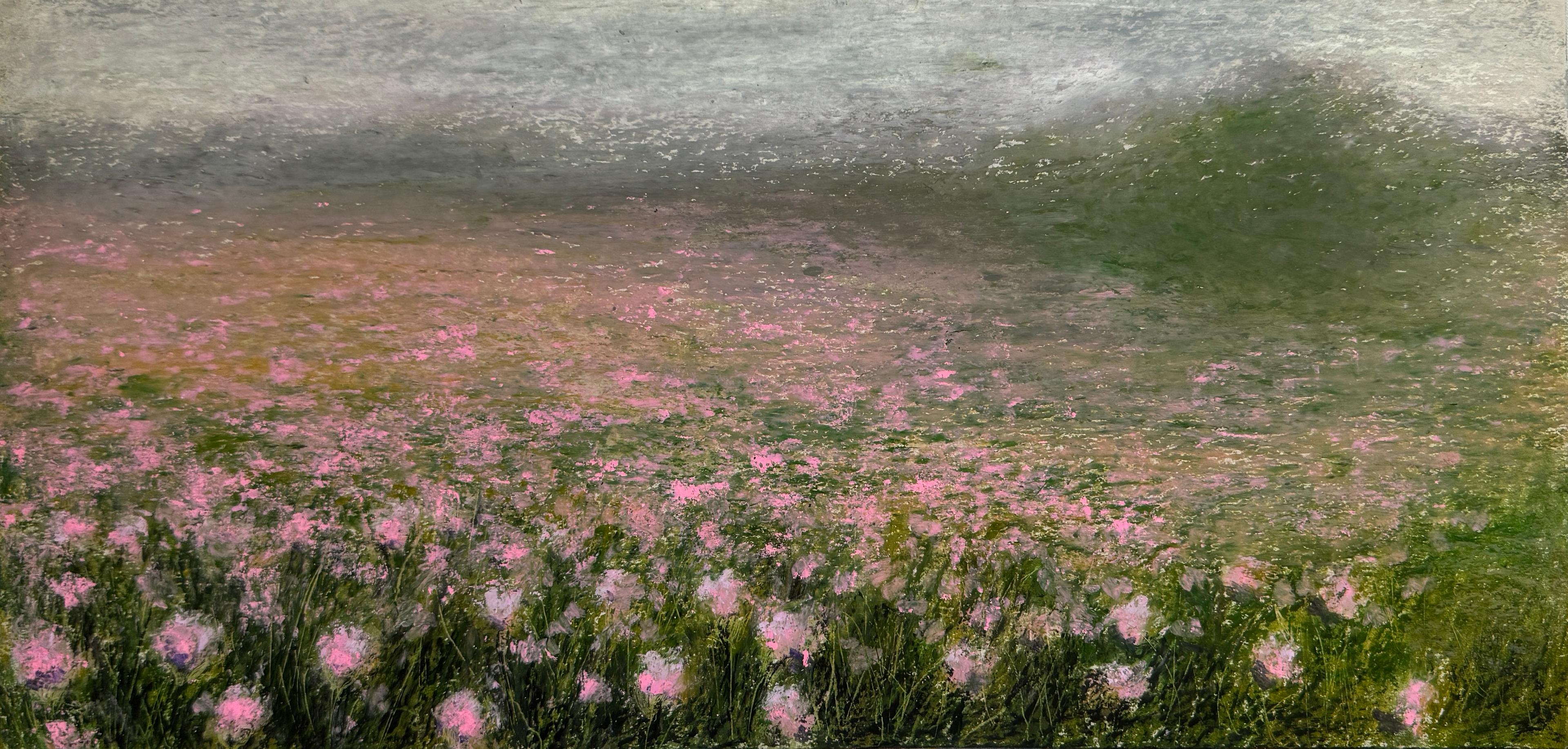24  Sara Khaleghi Moghaddam  Untitled From That Which Grows Series Oil Pastel on Cardboard  22x45 Cm 33x56 Cm (with Frame) 2024 (1403)