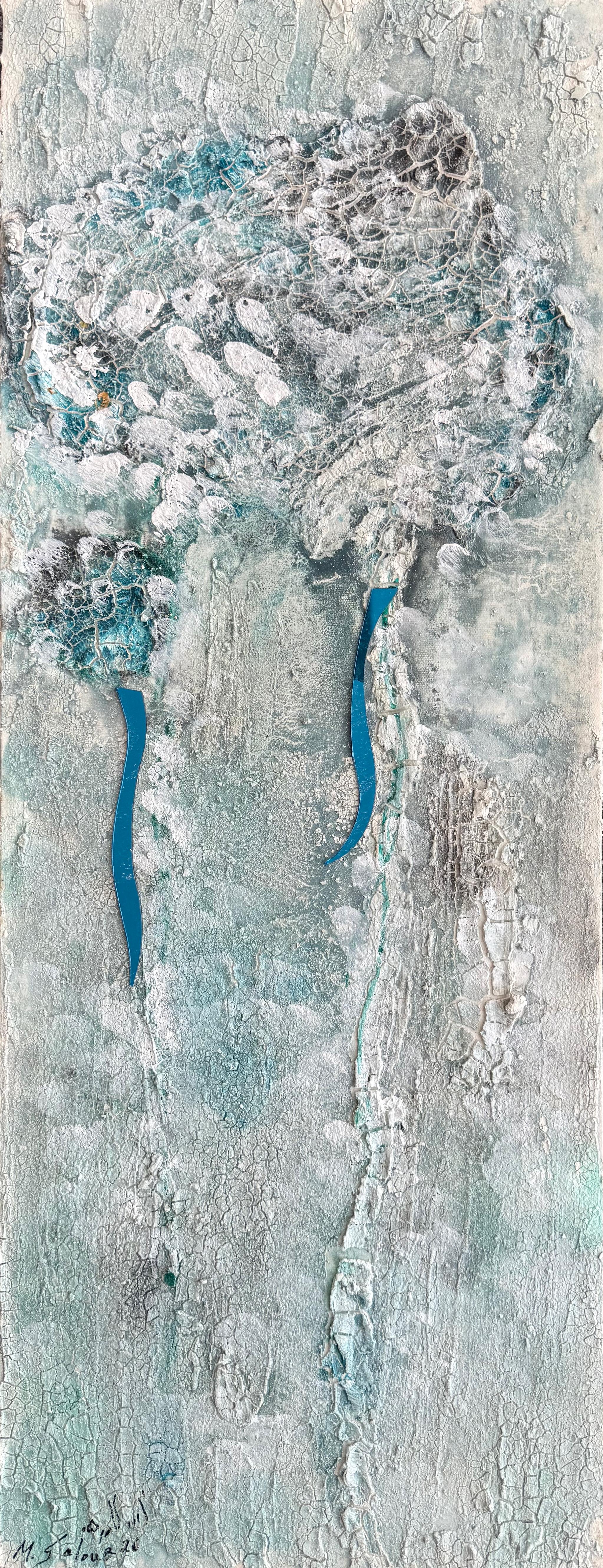 37 Maryam Salour Untitled Mixed Media on Canvas 80x30 Cm 2026 (1405)