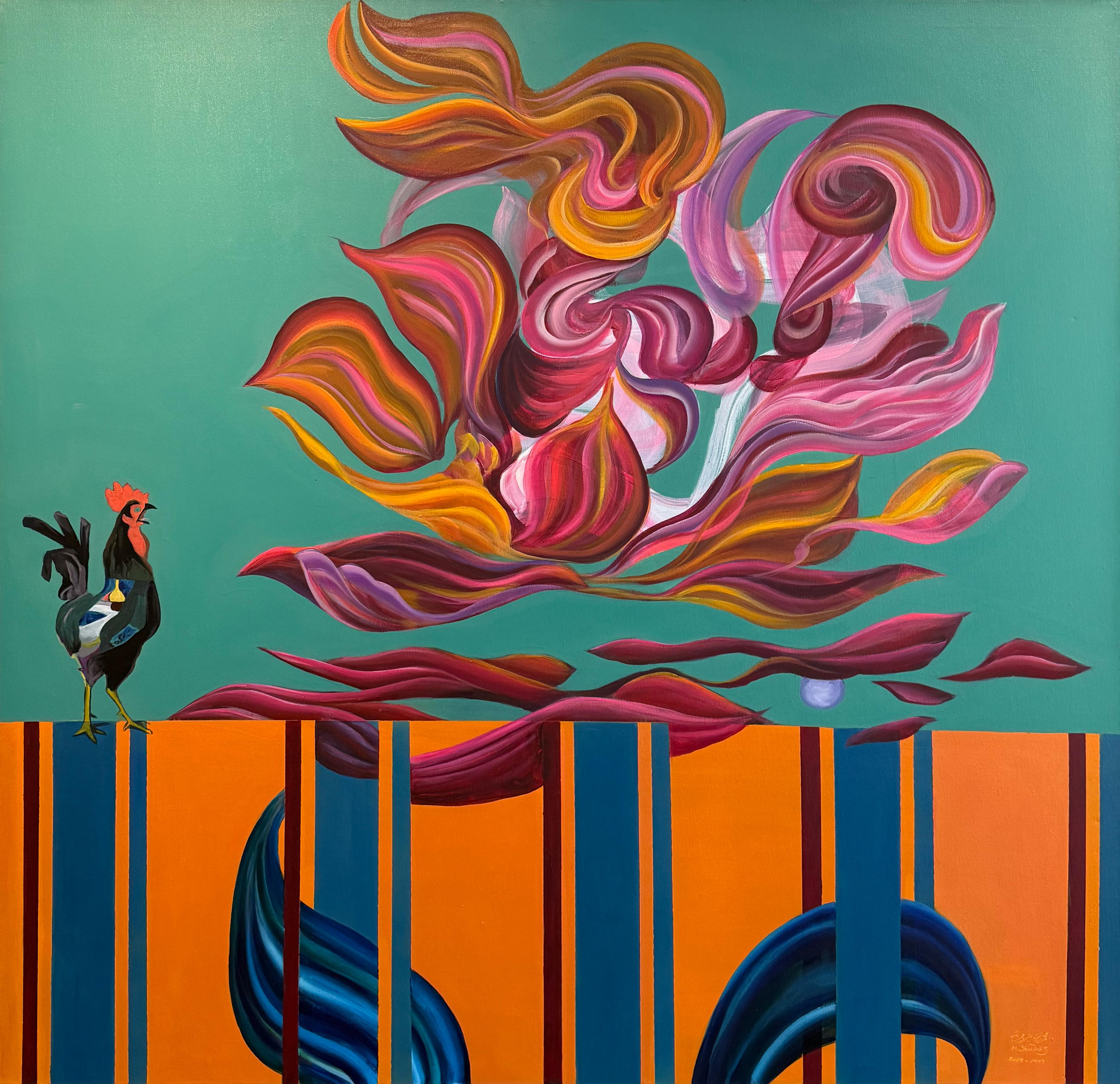 06 Mohammadreza Shirvanizadeh the Wind Dances With Us the Geometry of Dance Series Acrylic on Canvas 139x143 Cm 2024(1403)