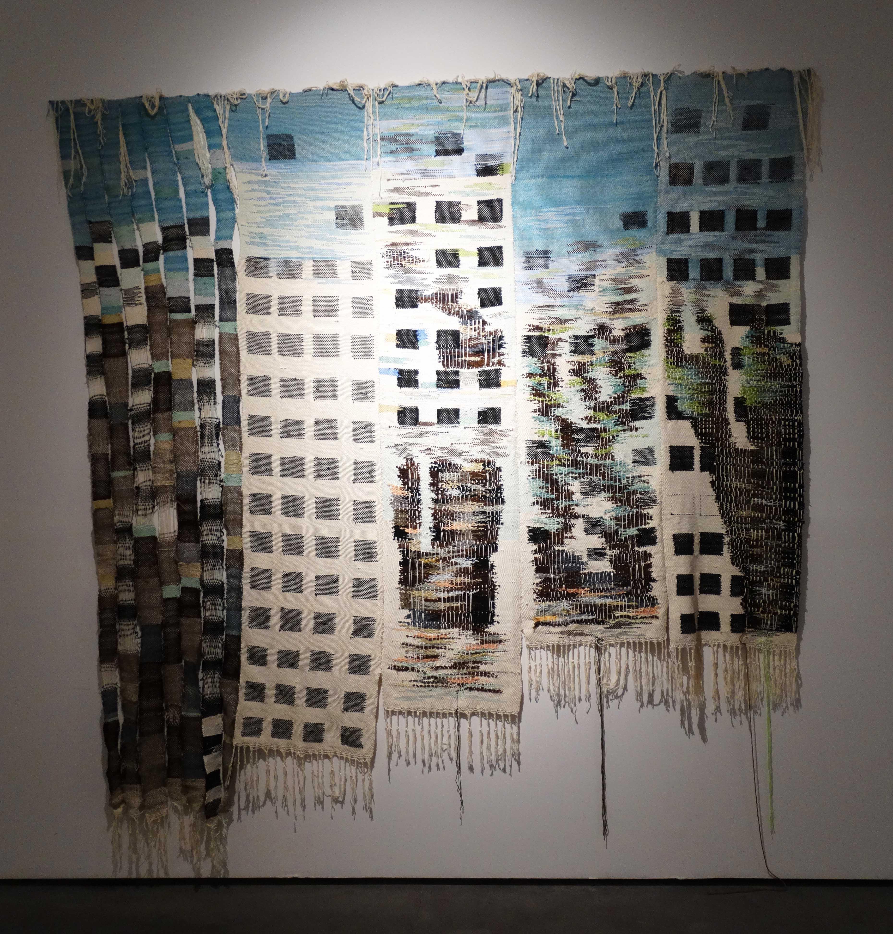 1 Afsaneh Modiramani the Alleys Wake up Every Day Remembering Our Steps Handwoven Textile 250x220 Cm 2024 (1403)