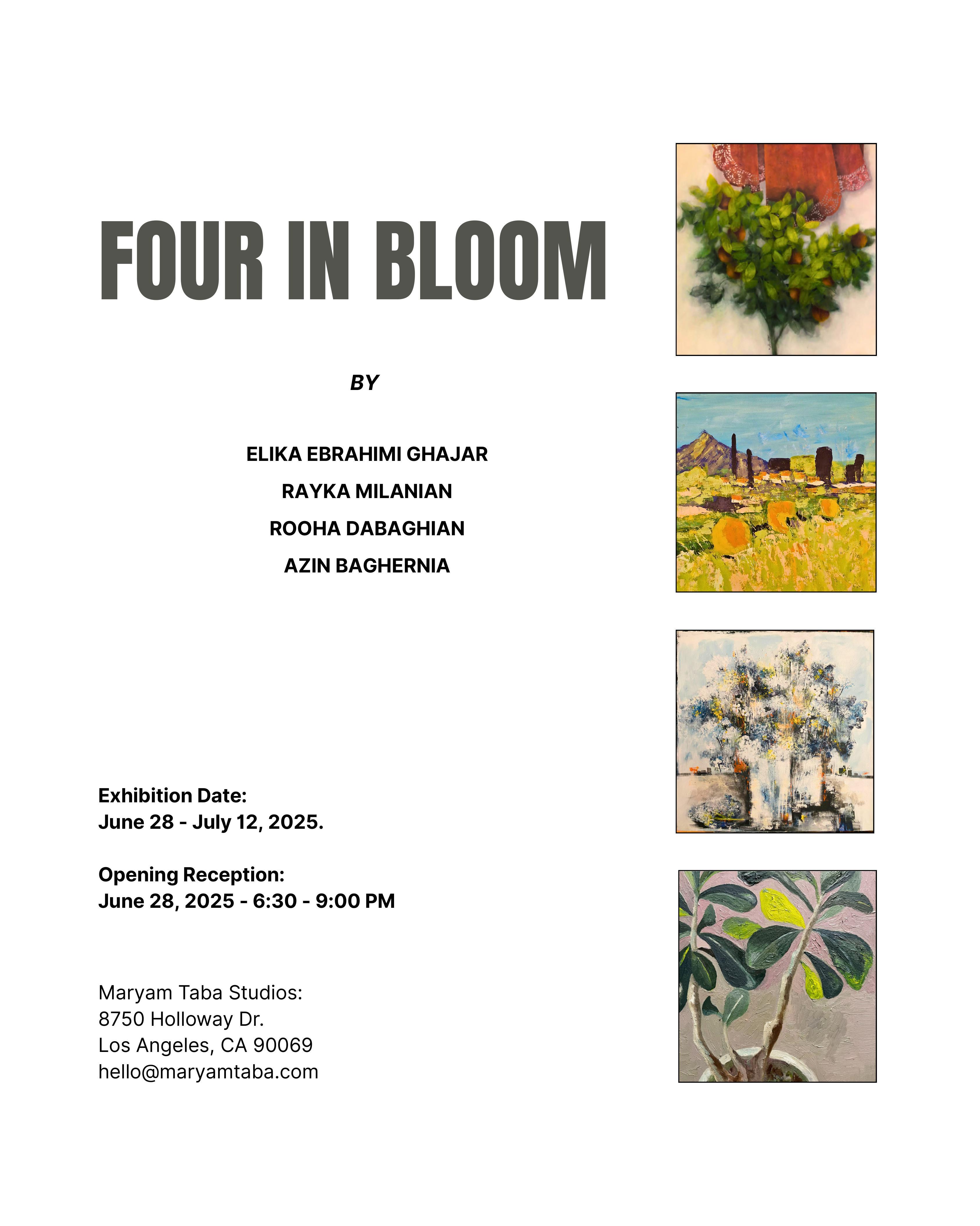 Ba Gallery Taba Studio Exhibition Number 3 Four in Bloom Flyer1