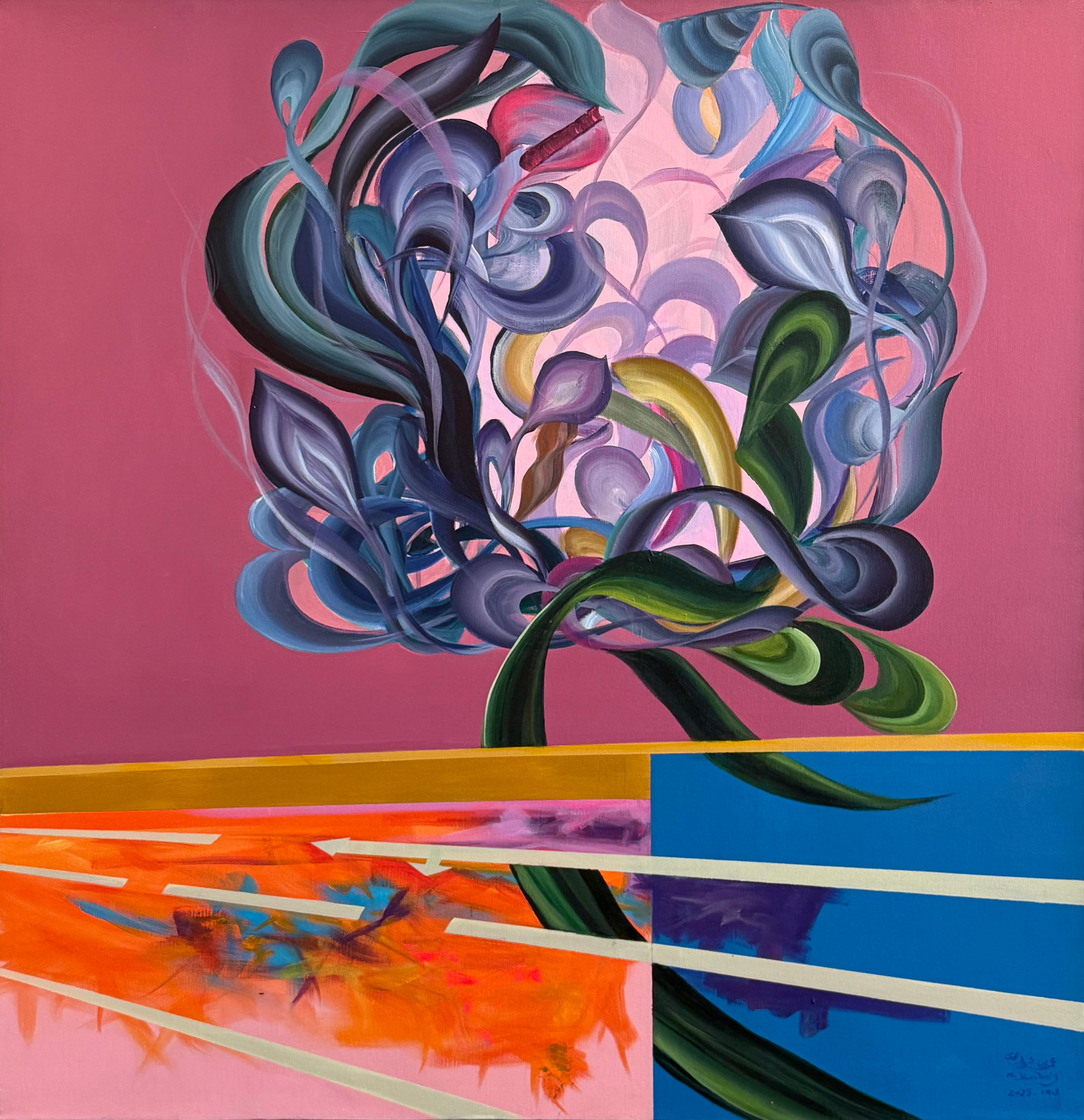 08 Mohammadreza Shirvanizadeh the Fluid Intimacy of Space the Geometry of Dance Series Acrylic on Canvas 102x99 Cm 2025(1404)