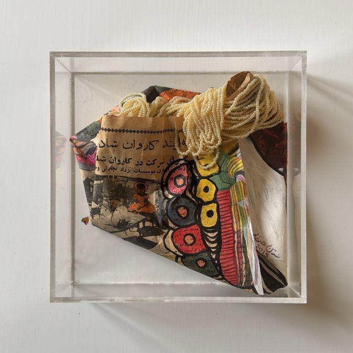 20 Nastaran Safaei Mixed Media With Paper Ettela'at Woman's Weekly Series 4x15x15 Cm 2015(1394)