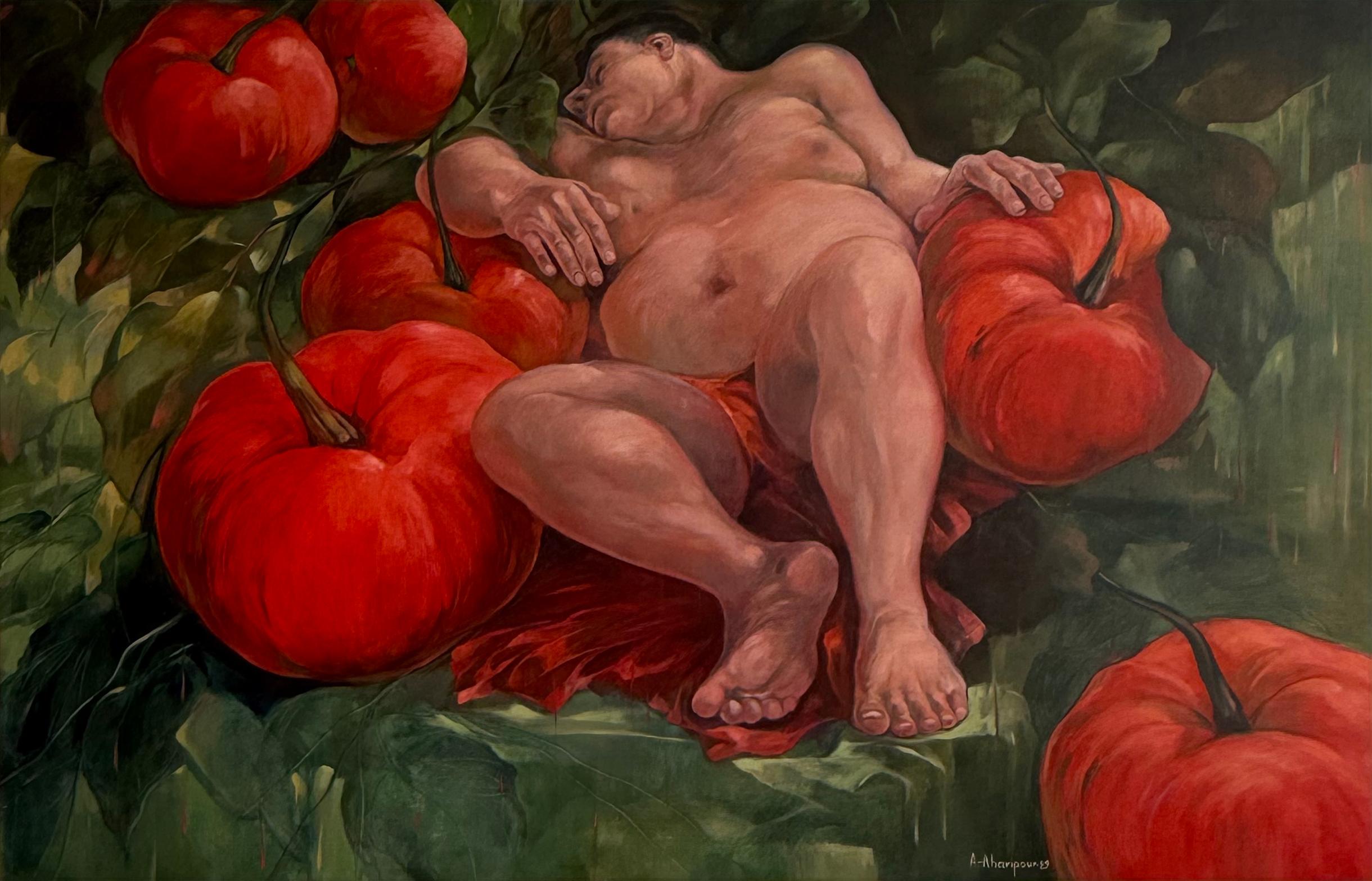 22  Asghar Aharipour Untitled Timeless Series  Oil on Canvas 90x141 1389(2010)