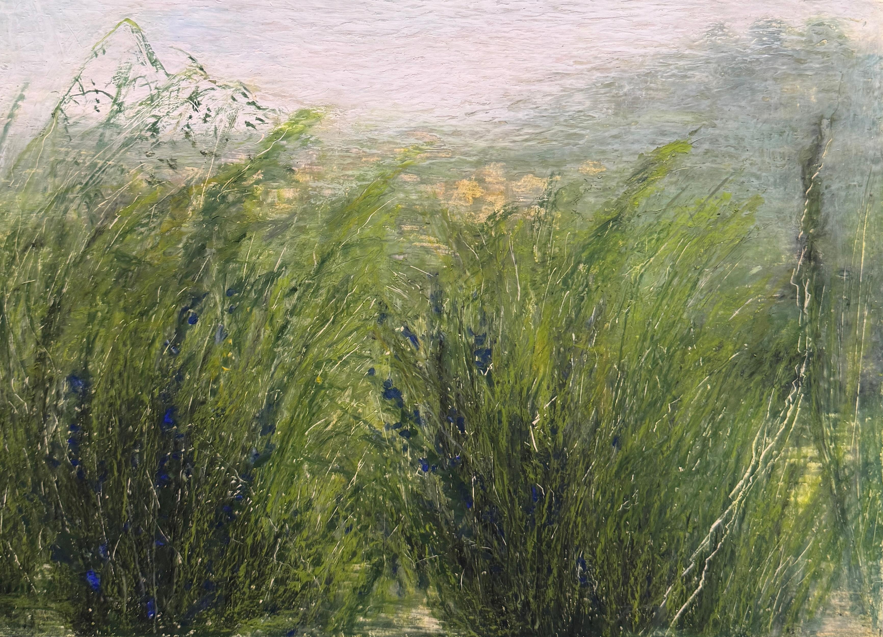 26  Sara Khaleghi Moghaddam  Untitled From That Which Grows Series Oil Pastel on Cardboard  25x35 Cm 36x46 Cm (with Frame) 2024 (1403)