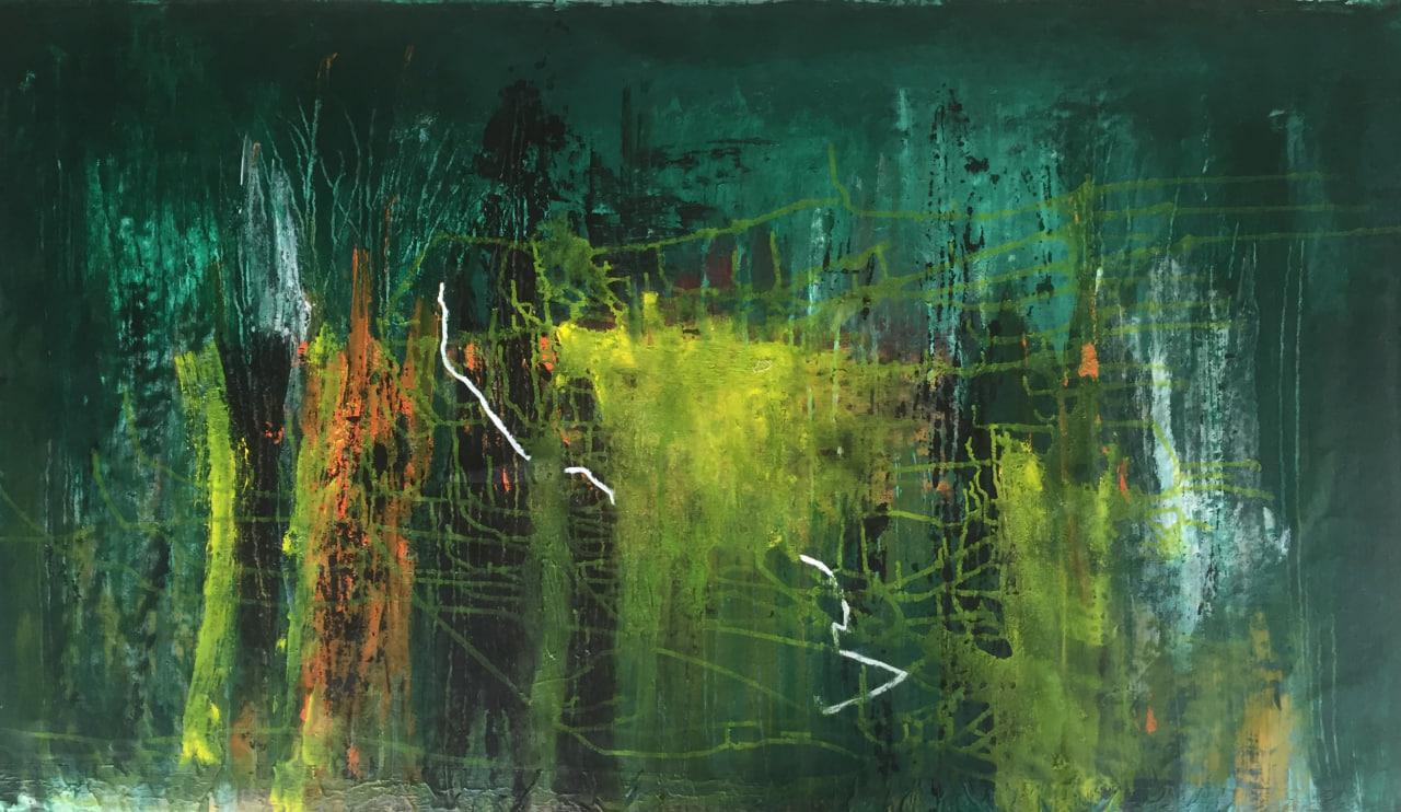 38 Sadaf Kobari Dream of Plain Acrylic on Canvas 75x135 Cm 2024(1403)