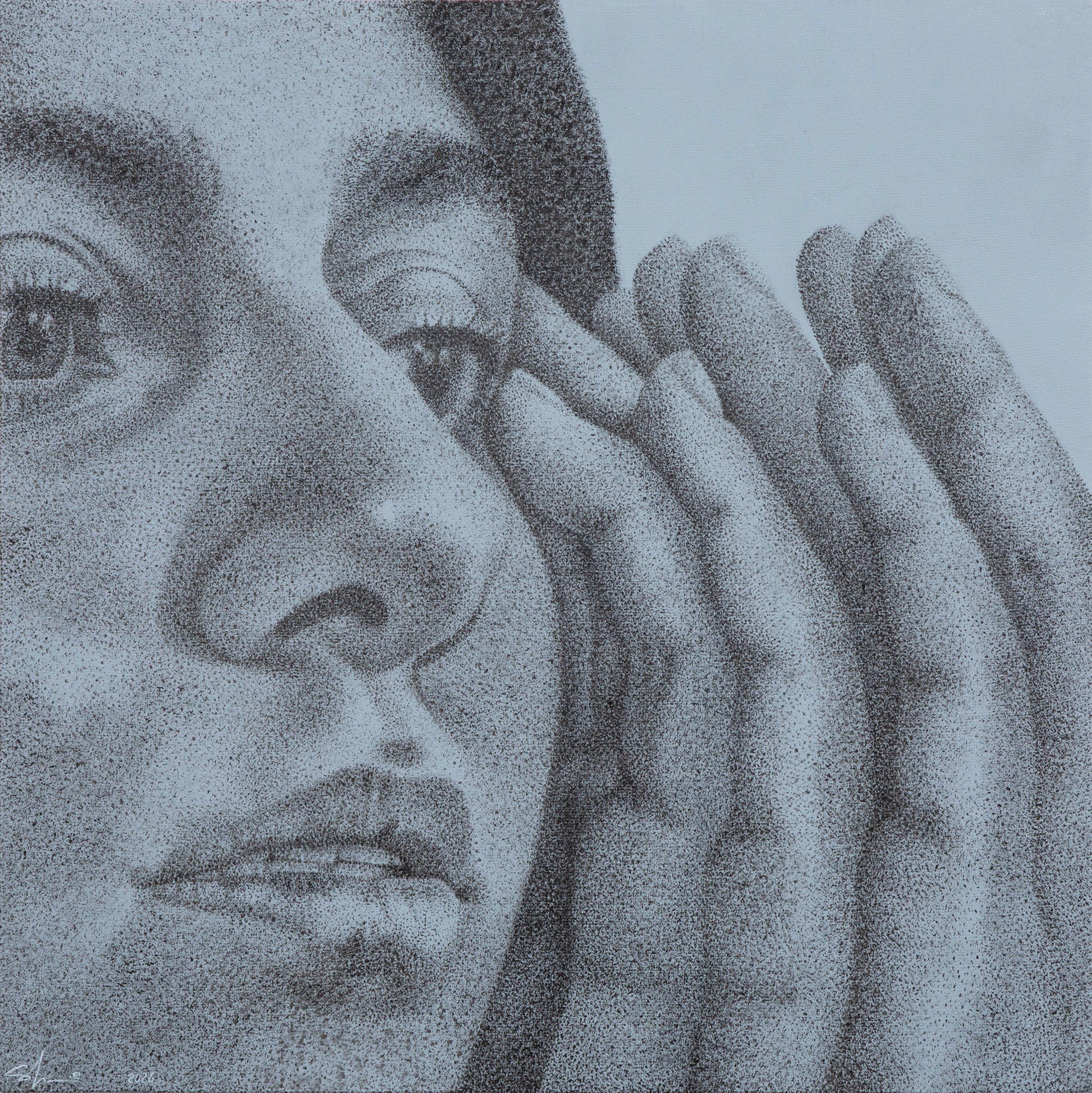 4 Shabnam Eltejaei Untitled the Human Condition Series Acrylic & Oil on Canvas  40x40 Cm 2026 (1405)