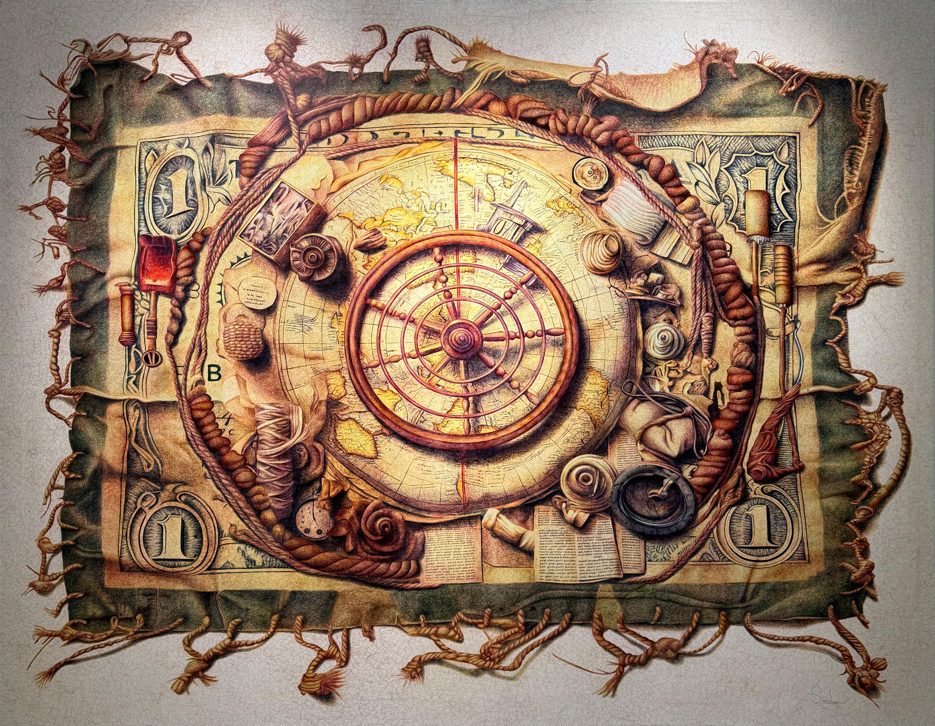 5 Sama Anoushahr Untitled Ink of the Line Pen on Canvas 160x200 Cm 2025(1404)