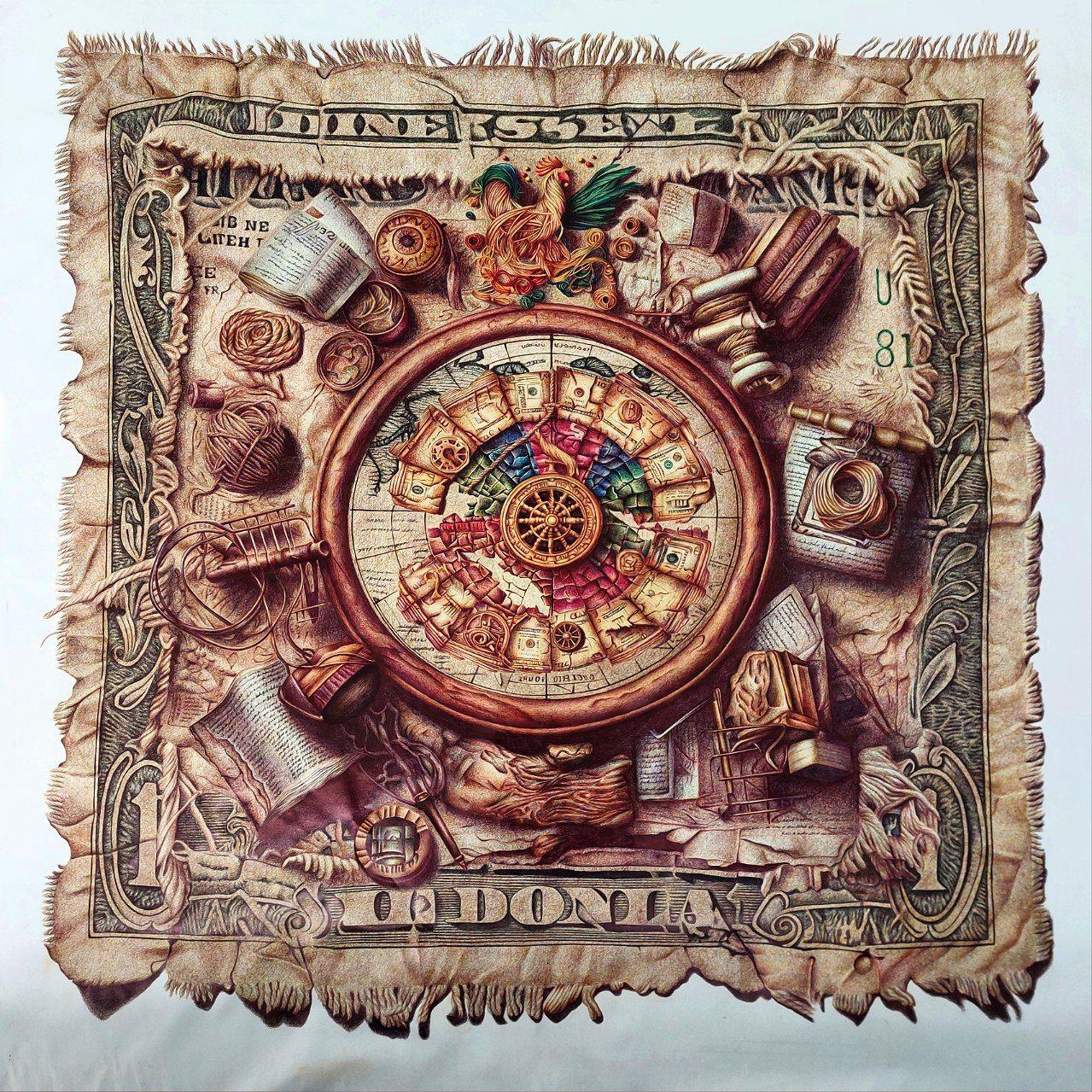 4 Sama Anoushahr Untitled Ink of the Line Pen on Canvas 164x164 Cm 2024(1403)