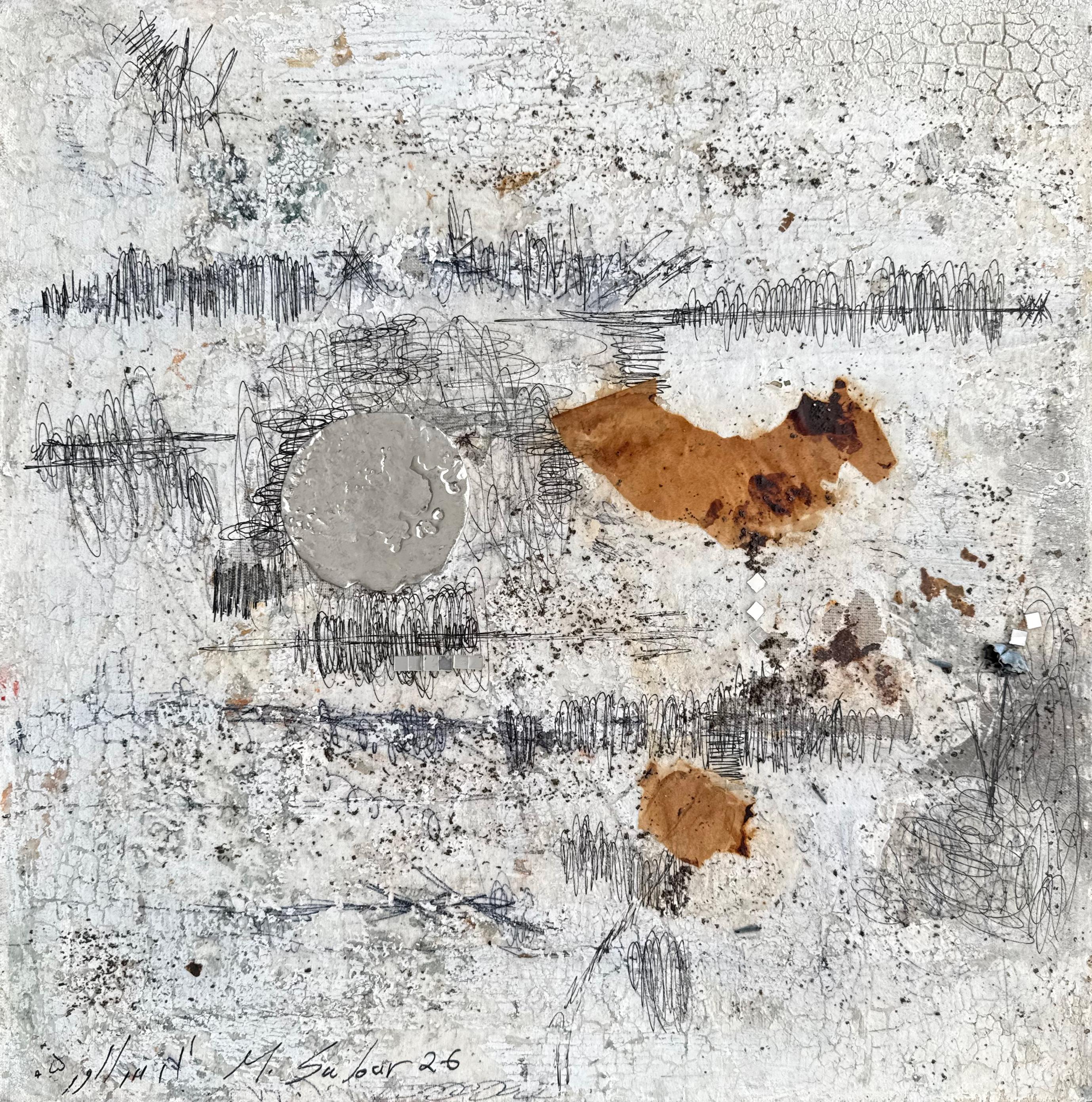 33 Maryam Salour Untitled Mixed Media on Canvas 40x40 Cm 2026 (1405)