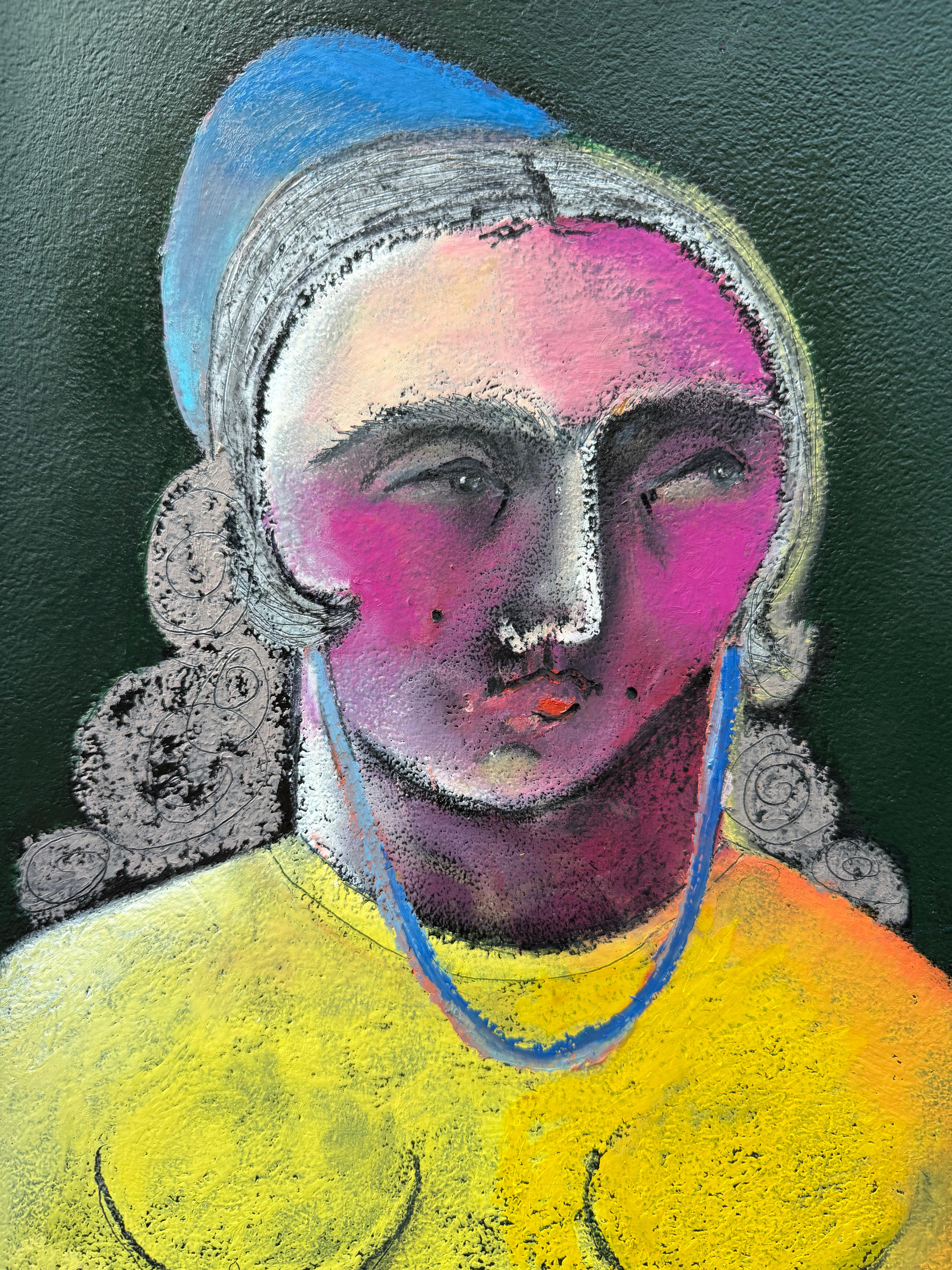 1 Shadi Majlessy the Mirror Between Us Mixed Media on Wood 43x33cm 2025(1404)